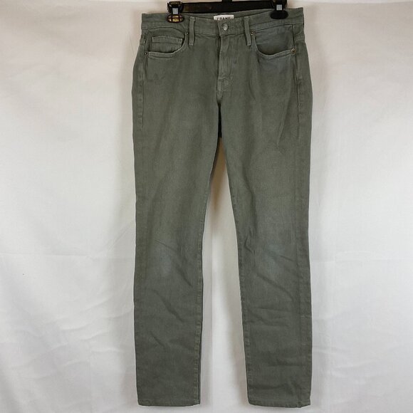 Frame L'Homme Slim Pants 31 Olive Drab Green Men's Deep Army - Picture 1 of 10